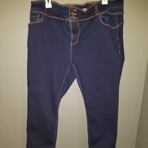 Dark wash high waist skinny jeans NWOT